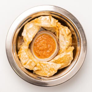 Momos from Indian food factory product in Iceland.